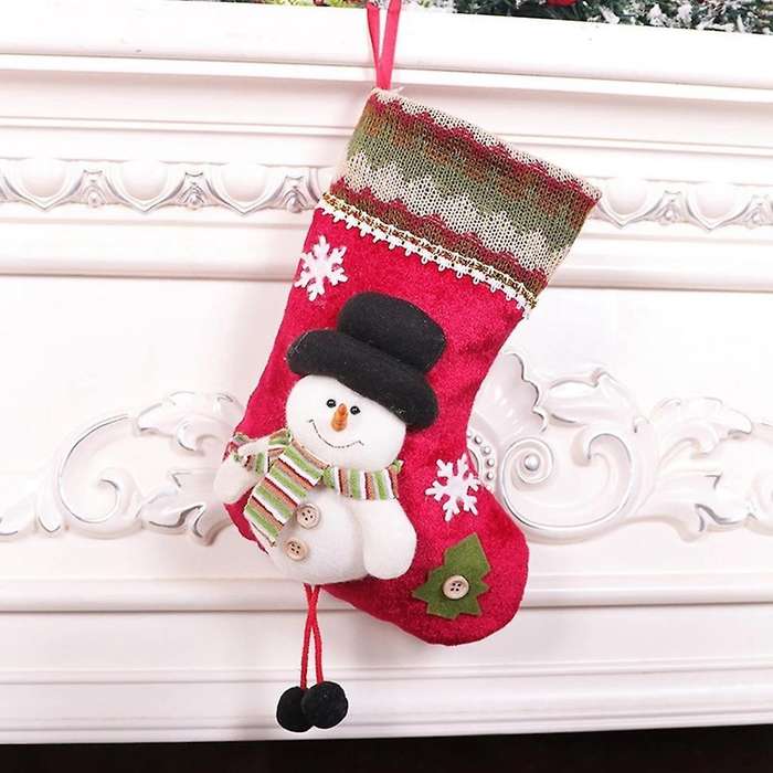 3 Pack Christmas Stockings for Xmas Holiday Party Decoration, B