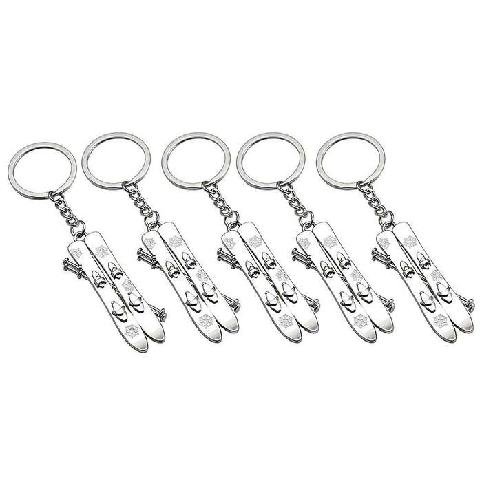 5 Pack Snowboarder Gift 3d Snowboard Keychain Snowboarding Keychain
