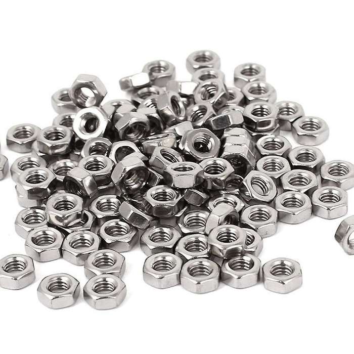 Metric M4 Hex Nut 304 Stainless Steel Fastener Din 934 100pcs