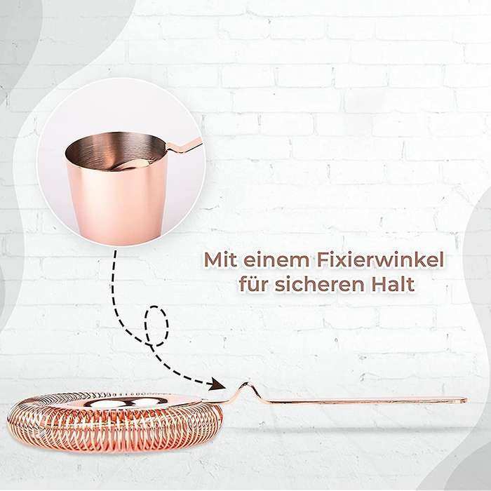 Cocktail Strainer Fits Shakers High Quality Bar Accessories Gold