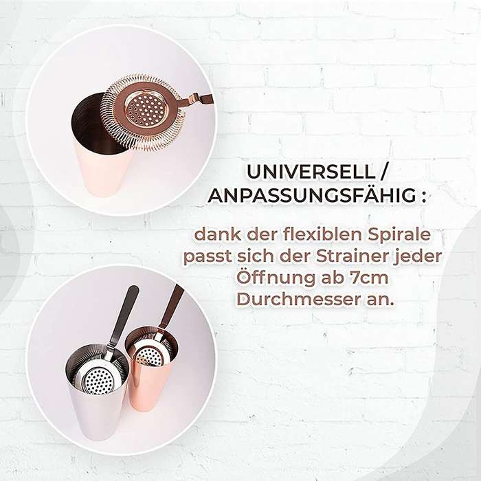 Cocktail Strainer Fits Shakers High Quality Bar Accessories Gold