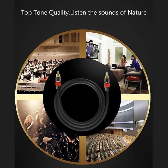 Fsu Digital Audio Rca Cable Male Speaker Hifi Subwoofer Cable Av 2m