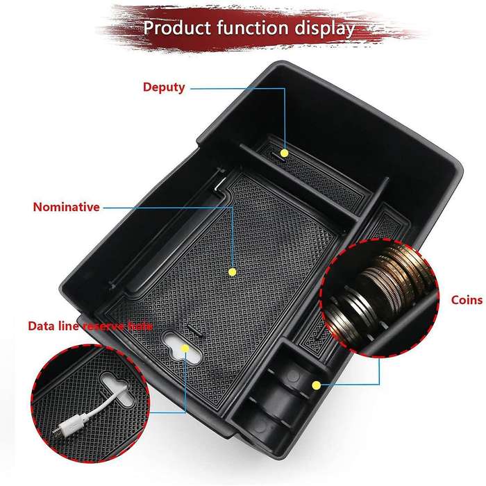 Center Console Organizer Tray for 2020 2021 Hyundai Santa Fe Tm