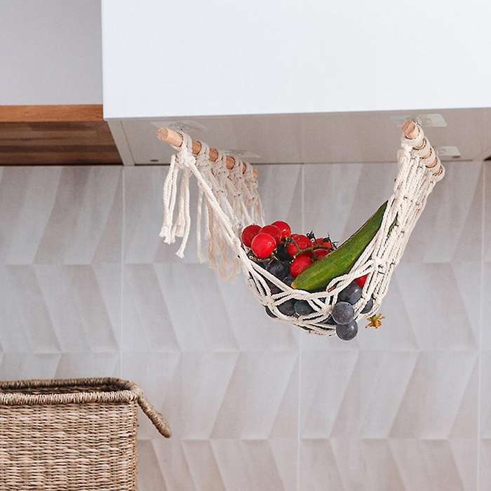Kitchen Fruit and Vegetable Net Bag Hand-woven Basket Large-capacity