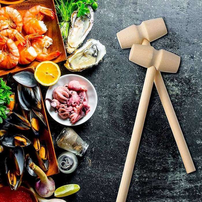 Wooden Crab Mallet Seafood Shellfish Wood Cracker Mini Wood Hammer