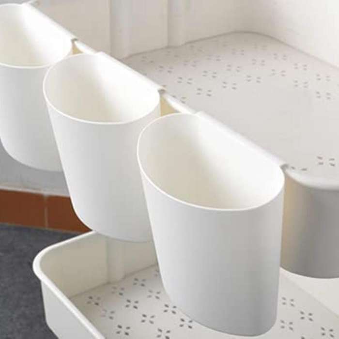 4 Pieces Of Hanging Basket Portable Storage Basket Tool White