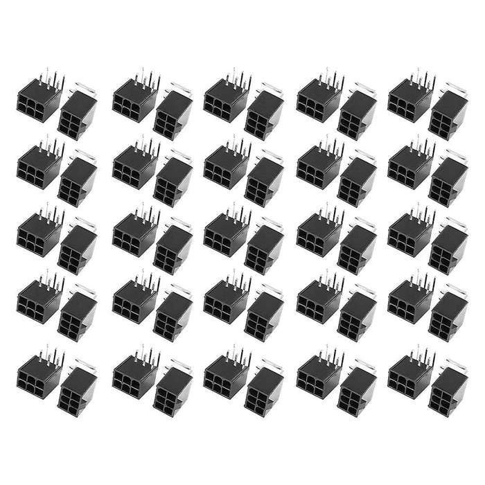 50pcs 4.2mm 6pin Socket Curved Needle for Computer Atx Graphics Card