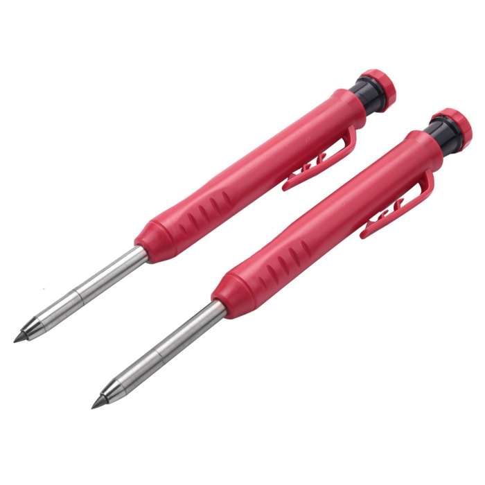 Carpenter Pencil Includes 2 Solid Carpenter Pencil with Sharpener