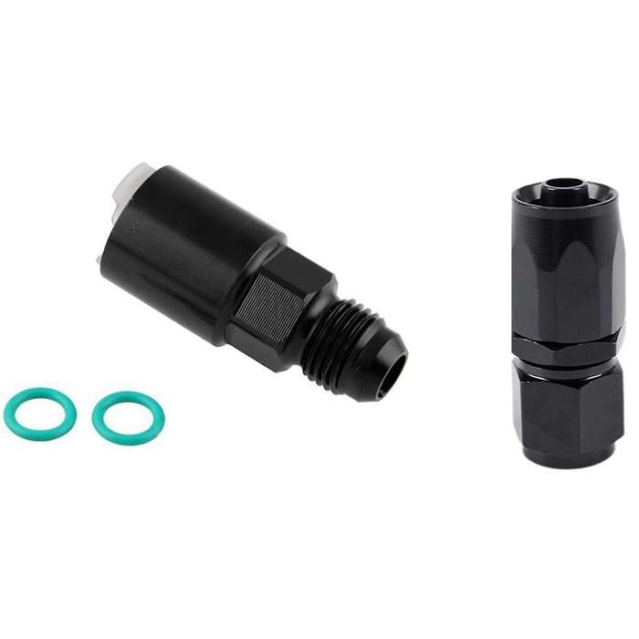 An-6 (an6) Straight Fastflow Stealth Black Hose Fitting