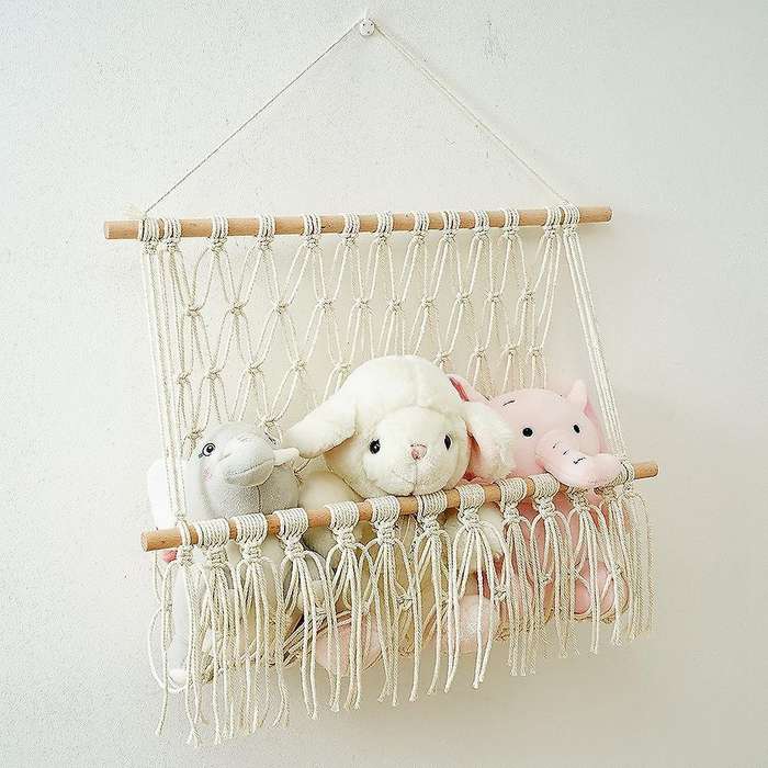 Macrame Magazine Storage Organizer Wall Hanging Decor A