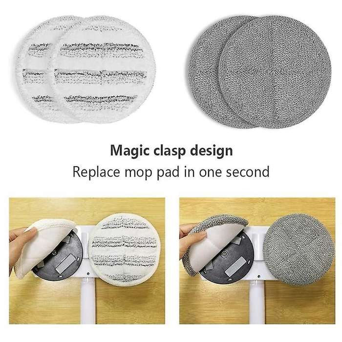 4pcs Electric Mop Pad for Gobot Floor Scrubber Pad for Hardwood Floor
