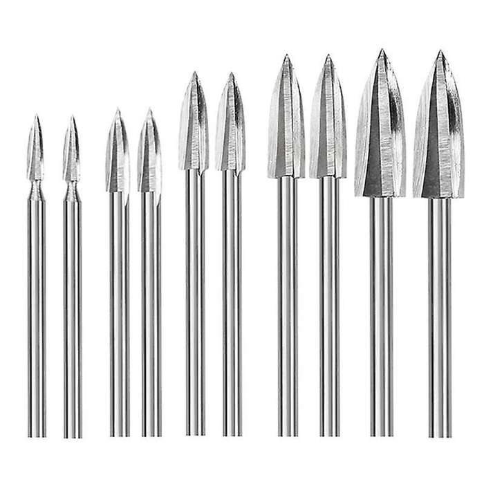 10pcs Wood Carving Drill Bit Steel Carving Drill Bit Set Is Used