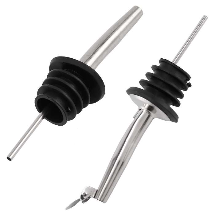8 Pack Liquor Pour Spout Set Stainless Steel Olive Oil Bottle