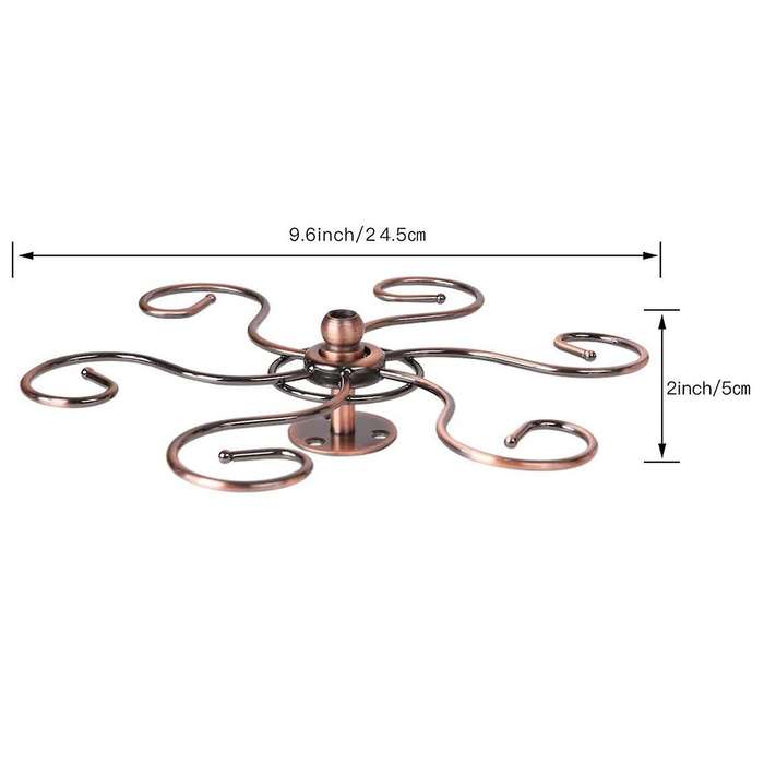 Rotatable Wine Glass Hanger Under Cabinet Hanging Racks (red Bronze)