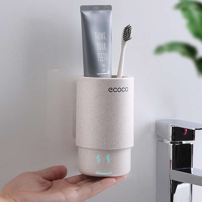Ecoco Magnetic Adsorption Inverted Toothbrush Holder Storage Rack C