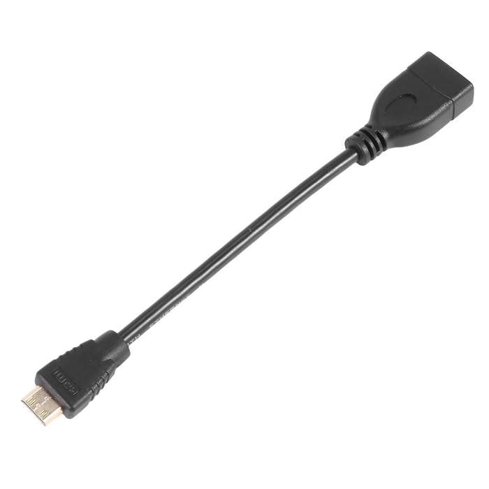 Mini Hdmi to Hdmi Cable,0.5ft to Hdmi Female Adapter 0.15m, Black