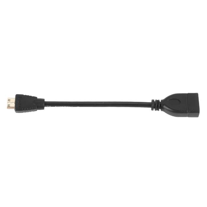 Mini Hdmi to Hdmi Cable,0.5ft to Hdmi Female Adapter 0.15m, Black