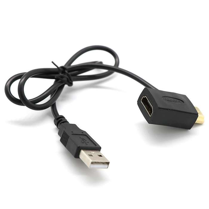 Hdmi Male to Female Connector + Usb 2.0 Charger Cable Extender