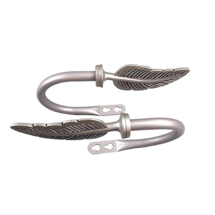 Set Of 2 Metal Curtain Holdbacks, Feather Design Tiebacks for Bedroom