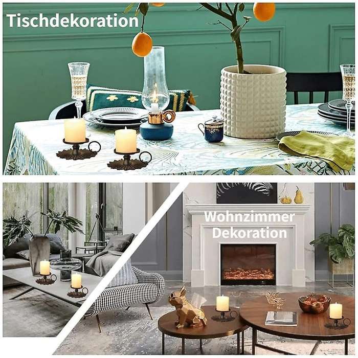Set Of 2,decorative Metal Candle Holder, Dining Table/home Decoration