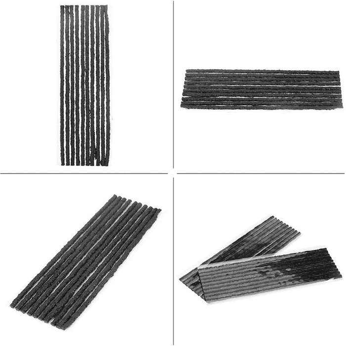 50pcs Car Bike Tyre Tubeless Seal Strip Plug Tire Puncture Repair Kit