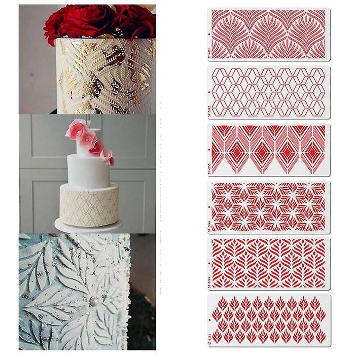 5pcs Wheat Ear Printing Sugar Sieve Mold Fondant Printing Template C