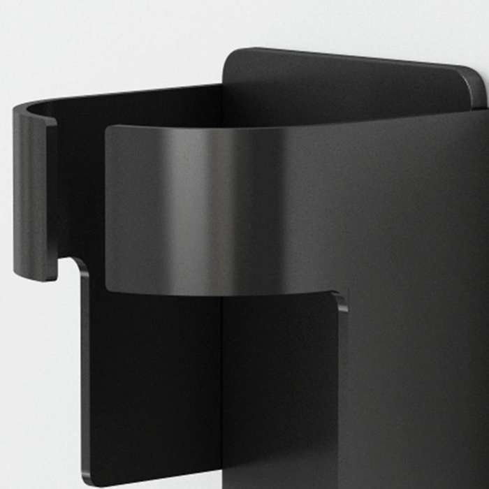 2pcs Electric Toothbrush Holder, Adhesive Metal Black Wall Mount