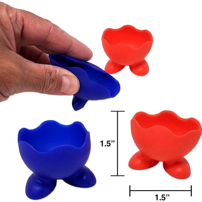 6pcs Silicone Egg Holders Single Serving Cup Serve Hard-boiled Eggs