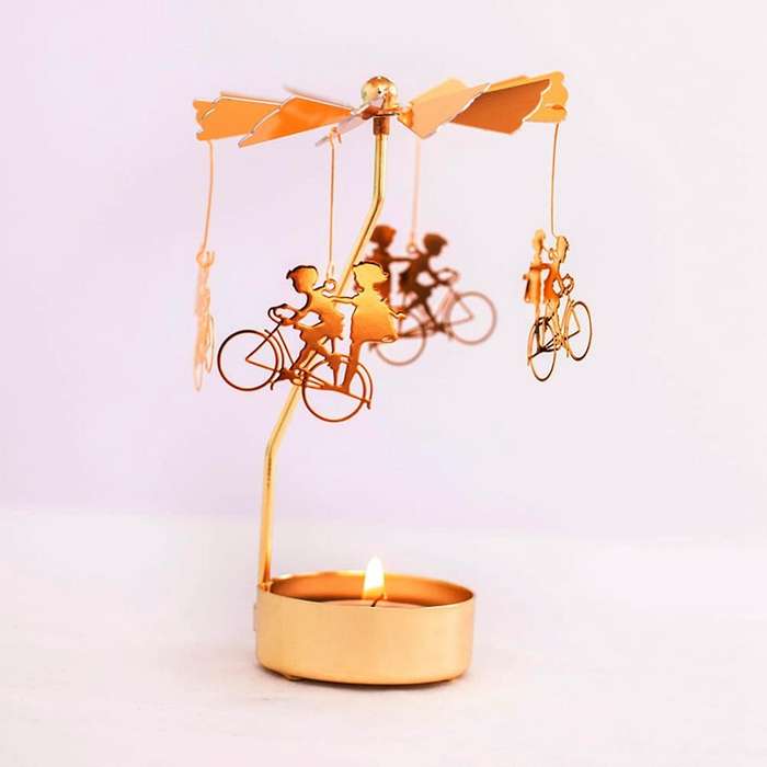 Spinning Candlestick for Romantic Party Home Table Decor Gift (a)