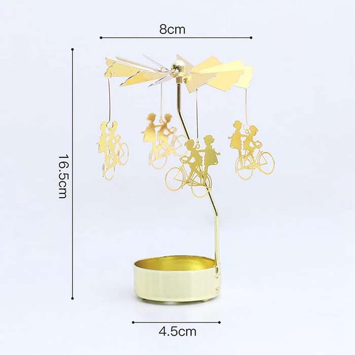 Spinning Candlestick for Romantic Party Home Table Decor Gift (a)