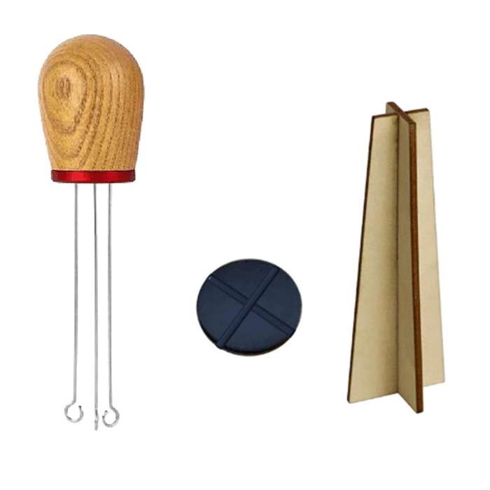 Coffee Tamper Stirring Needle Distributor Maker Tool with Stand B