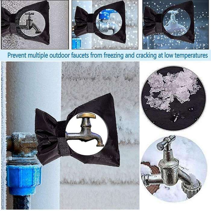 4pack Winter Faucet Insulation Cover, Anti Freeze Faucet Cover