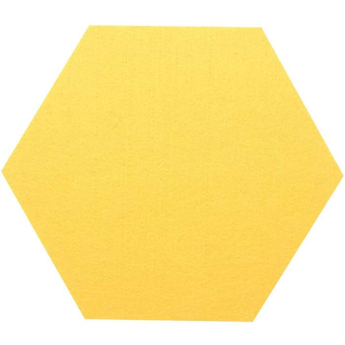 12 Pack Hexagon Felt Pin Board with 12 Pushpins 5.5 X 5 X 0.2 Inches