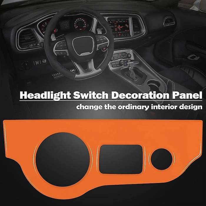 Headlight Switch Trim Abs for Dodge Challenger Charger 15-21 (orange)