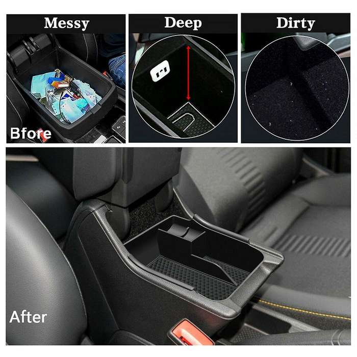 Armrest Storage Box For-polo Mk6 2018 2019 2020 Car Accessories