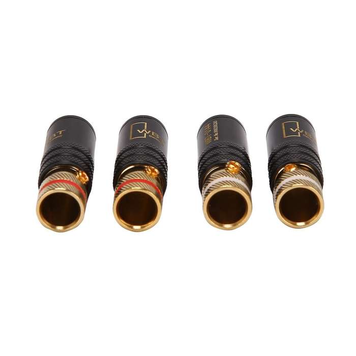 4pcs Rca Locking Plugs Audio Video Connectors