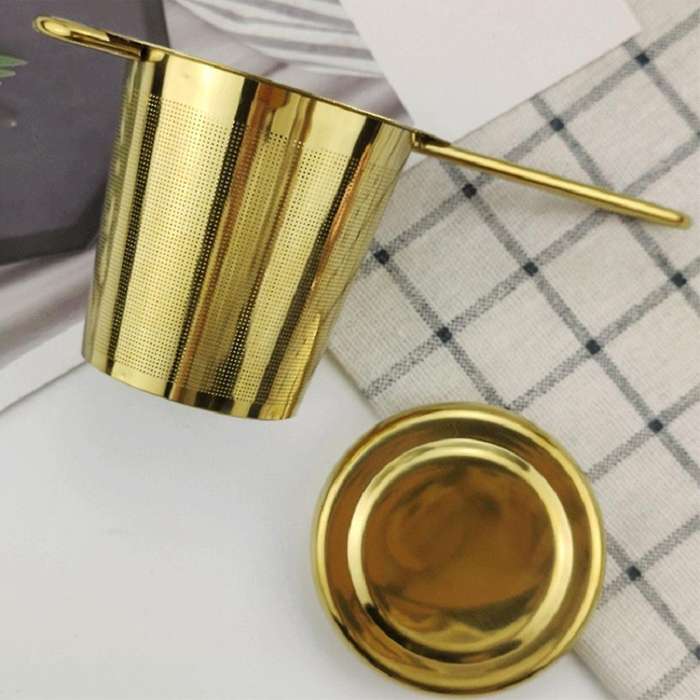 Tea Leaf Tea Strainer Golden Barrel Tea Strainer Kung Fu Tea Set