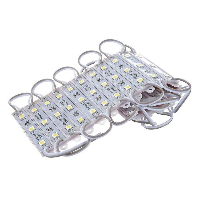 20pcs 5050 Smd 3-led Module White Waterproof Modules 12v