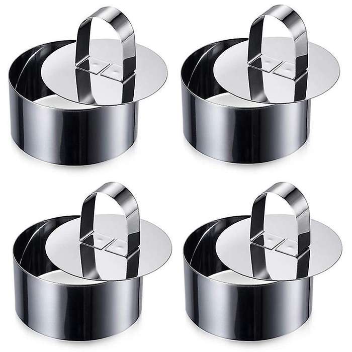Cake Ring Cake Mold Round Stainless Steel Pastry Rings 4 Pieces