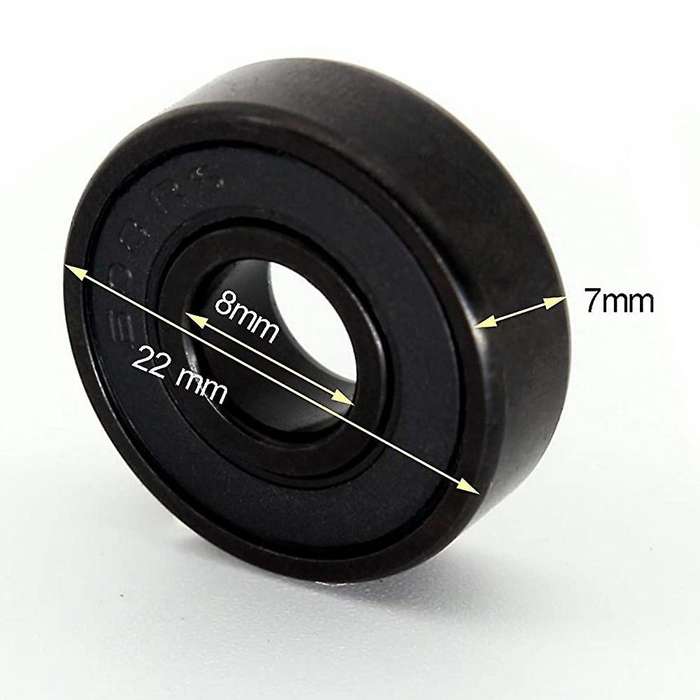 High-speed 608rs Hybrid Black Ceramic Bearings Skateboard Bearings