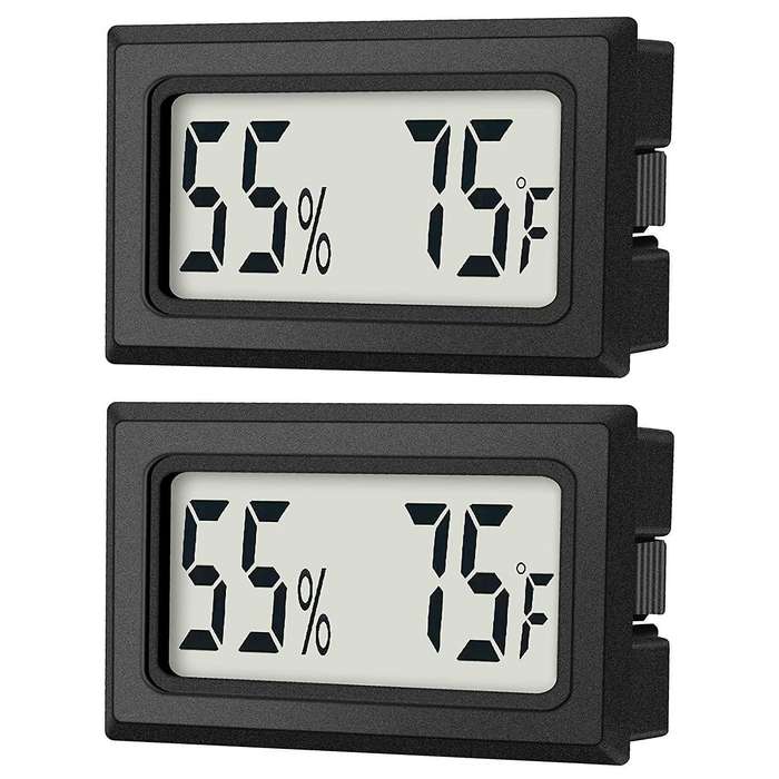Mini Digital Thermometer Hygrometer with Fahrenheit () (2 Pcs)