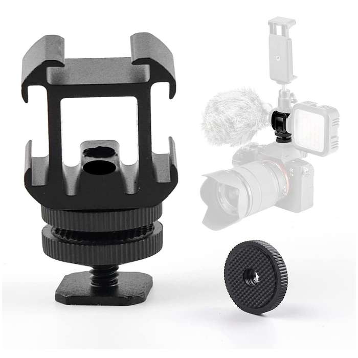 6pcs 1/4 Hot Shoe Adapter Screw Adapters for Flashlight Microphone