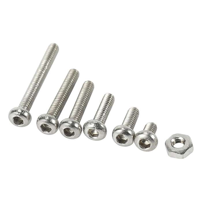 230pcs M2 304 Stainless Steel Hex Socket Button Head Screws Nuts Kit