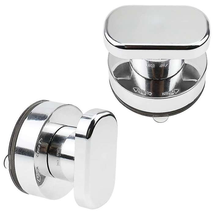 Suction Cup Handle Door 2 Pieces Fridge Glass Mobility Handle Silver