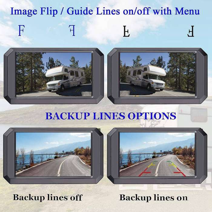 5 Inch Digital Wireless 1080p Hd Rear View Camera for Truck Camper