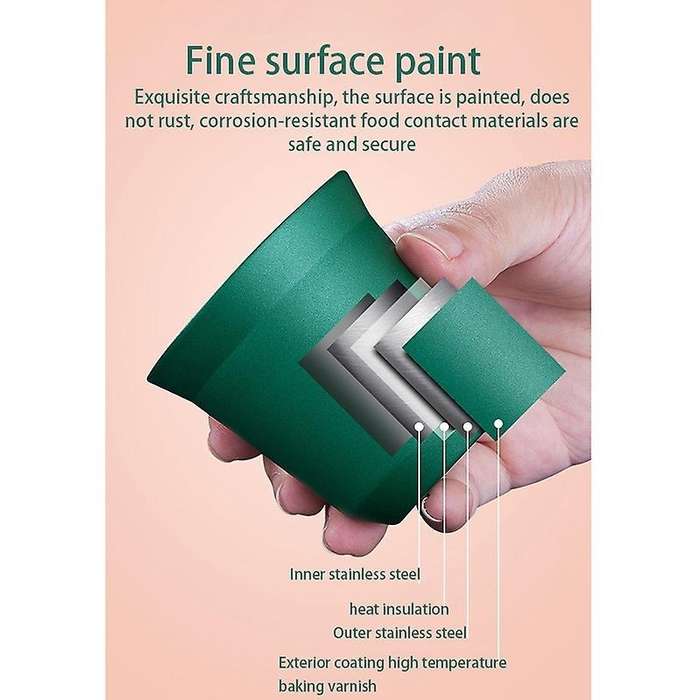 80ml Double Wall Stainless Steel Espresso Cup Insulation,e