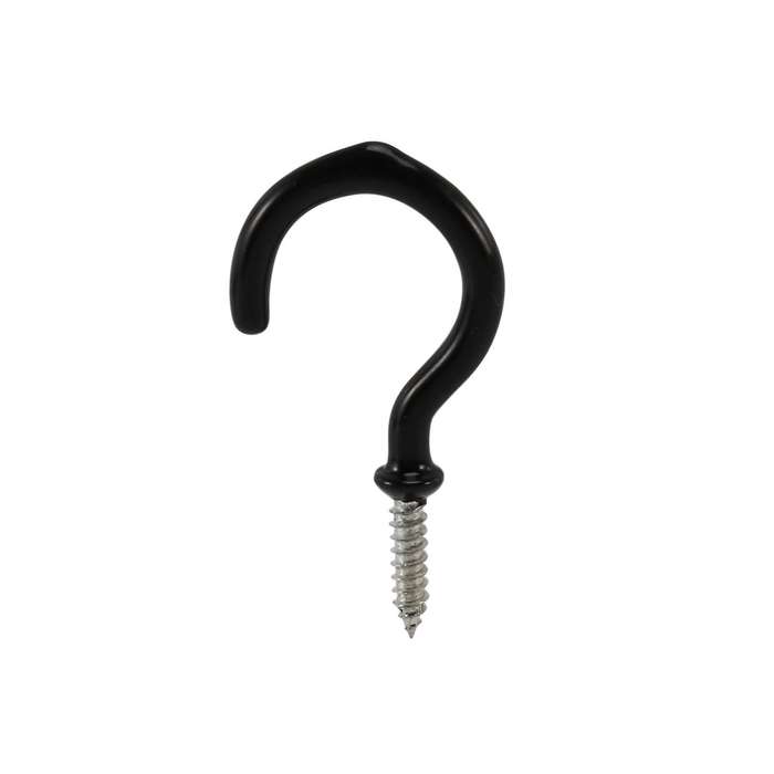 70 Pcs Black Cup Screw Hooks,6 Size for Hanging Plants, Mugs