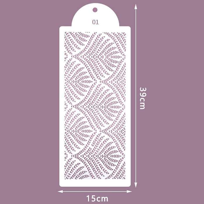 5pcs Cake Diy Bohemian Style Sugar Sieve Template Wheat Ear Cake A