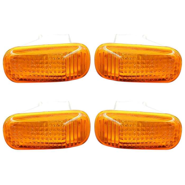 4x Side Turn Signal Light Front Fender Marker Lamp for Honda Yellow