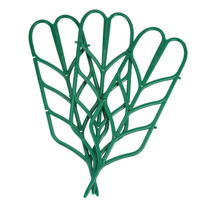 3pcs Mini Diy Leaf Shape Garden Trellis Plants Lattice Pots Supports